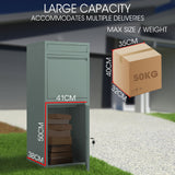 NNEMB Freestanding Parcel Post Letterbox, Letter Slot, Cottage Green