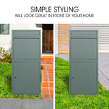NNEMB Freestanding Parcel Post Letterbox, Letter Slot, Cottage Green