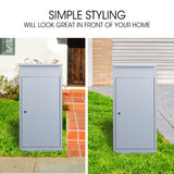 NNEMB Freestanding Parcel Post Box Letterbox, Surfmist Light Grey