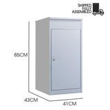 NNEMB Freestanding Parcel Post Box Letterbox, Surfmist Light Grey