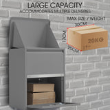 NNEMB Wall Mounted Parcel Post Box Letterbox, Woodland Grey