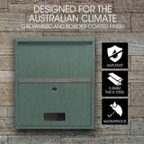 NNEMB Wall Mounted Parcel Post Box Letterbox, Cottage Green