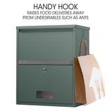 NNEMB Wall Mounted Parcel Post Box Letterbox, Cottage Green