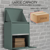 NNEMB Wall Mounted Parcel Post Box Letterbox, Cottage Green