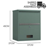 NNEMB Wall Mounted Parcel Post Box Letterbox, Cottage Green