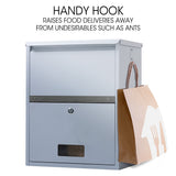 NNEMB Wall Mounted Parcel Post Box Letterbox, Surfmist Light Grey