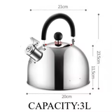 NNEOBA 3L Stainless Steel Whistle Kettle for Induction Stove