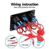 NNEDSZ Giantz 5 Gang 12V Switch Panel For Car Boat Marine USB ON-OFF LED Rocker Toggle
