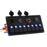 NNEDSZ Switch Panel For Car Boat Marine (8 Gang 12V)