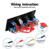 NNEDSZ Switch Panel For Car Boat Marine (8 Gang 12V)