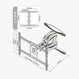 Swivel Tv Wall Mount For 55-85 Led / Lcd - All-Moving Cantilever Design-1915197482866970627