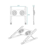 Adjustable Laptop Stand - Cooling Fans Included-1915197860694069254