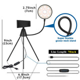 Dimmable Led Ring Lamp With Phone Tripod Stand-1915197576462864385
