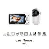 Wireless Baby Monitor With Night Vision And Temperature Detection - 4.3 Inch Screen-1915196519758303236