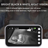 360-Degree Wireless Baby Monitor With Night Vision Camera - 4.3 Inch-1915196524871159813