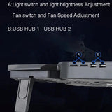 Portable Gaming Laptop Stand With 4 Cooling Fans-1915198067842355204