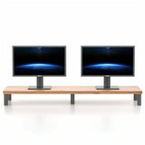 Aluminum Alloy Desktop Monitor Stand With Wooden Plate Riser-1915198420461686788