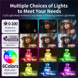 V17 Live Broadcast Magnetic Phone Photography Lamp With Rgb Led Fill Light-1915198062293291014