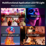 V17 Live Broadcast Magnetic Phone Photography Lamp With Rgb Led Fill Light-1915198062293291015