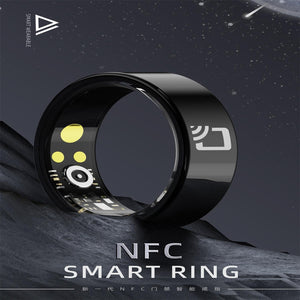 Smart Ring With Heart Rate Blood Oxygen & Sleep Monitoring - Multiple Sports Modes - Black Size 12-1915196912026390529
