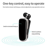Wireless Bluetooth In-Ear Earphone With Vibrating Alert And Hands-Free Clip - White-1915197850657099778