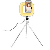 Dimmable Square Led Light With Tripod And Phone Holder-1915197551141851137