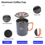NNEOBA Camping Pot with French Press 750ml Grey