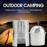 NNEOBA Camping Water Cup with Storage Pouch Silver