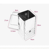 NNEOBA Portable Charcoal Starter & Folding BBQ Grill Stainless Steel Silver
