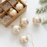 6PCS Glass Christmas Ball Ornament Set