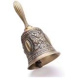 Retro Bronze Metal Hand Bell Vintage Handheld