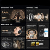 NNEOBA Wireless Noise Cancellation Headphone Black