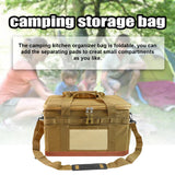 NNEOBA Zipper Camping Storage Bag Anti-Crash Organizer Khaki