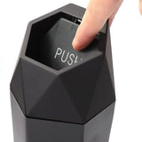 NNEOBA Portable Mini Car Trash Can–Waterproof Storage Bin with Lid Black