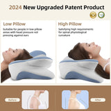 NNEOBA Ergonomic Wave Memory Foam Cervical Pillow Support Blue