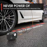 NNEOBA Mini Electric Air Pump 20L/Min Portable Tire Inflator Black