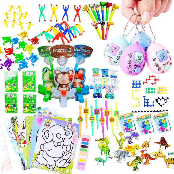 NNEOBA 124-Piece Cartoon Plastic Party Favor Combo Set