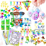 NNEOBA 124-Piece Cartoon Plastic Party Favor Combo Set
