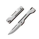NNEOBA Titanium Alloy Mini Folding Utility Knife Silver