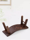 NNEOBA Multi-Functional Solid Wood Sleeping Stool - Chicken Wing Wood Cervical Vertebra Pillow