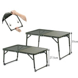 NNEOBA Adjustable Camping Table with Dual Surface Panels Green