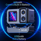 NNEOBA 4K Dual-Lens Action Camera Power Stick Included Black