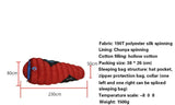 NNEOBA Thickened Sleeping Bag Mommy Style Red