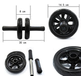 NNEOBA 15cm Double-Wheel Abs Roller Non-Slip Silent Core Black