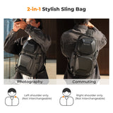 10L Hardshell Camera Sling Bag – Waterproof Crossbody Backpack for DSLR & Mirrorless Cameras