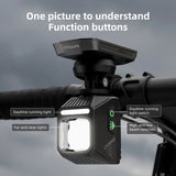 NNEOBA Bike Headlight with Remote Black