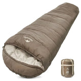 NNEOBA Mummy Sleeping Bag Lightweight Polyester Fill Brown