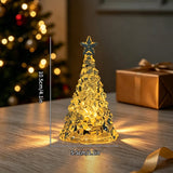 Set of 3 Crystal-Style Christmas Tree Night Lights – Mini