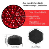 NNEOBA Infrared And Red Light Therapy Hair Growth Cap LED Treatment Helmet Black