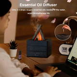 NNEOBA Flame Aroma Diffuser – Mini Humidifier with Essential Oil & Night Light